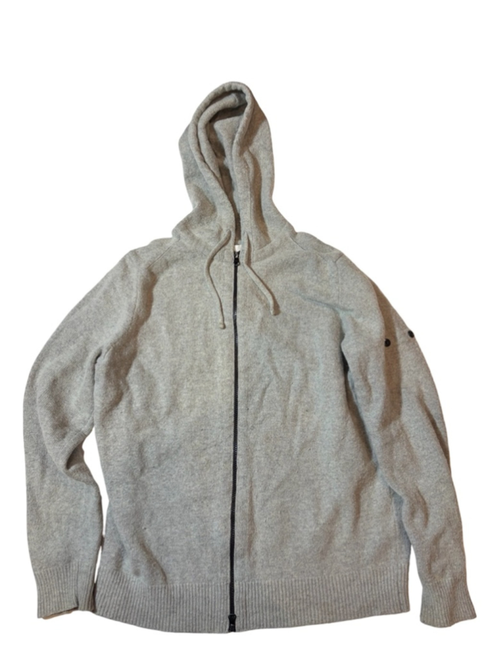Stone Island Full Zip Wool Blend Knit Hoodie Sweater Gray Luxury Streetwear
XXL